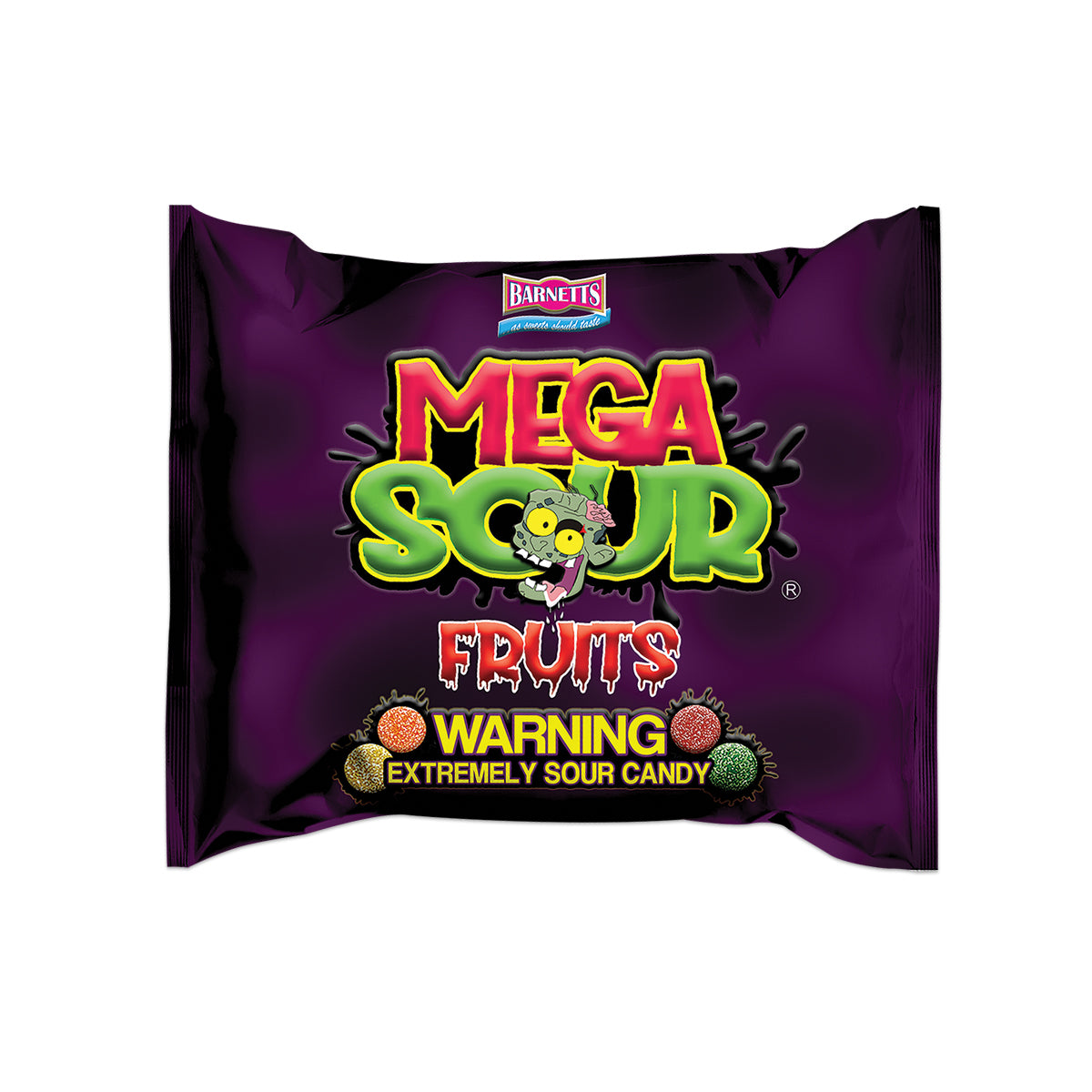 Barnett Sweets Mega Sour Candy Fruits 104g (Box of 12)