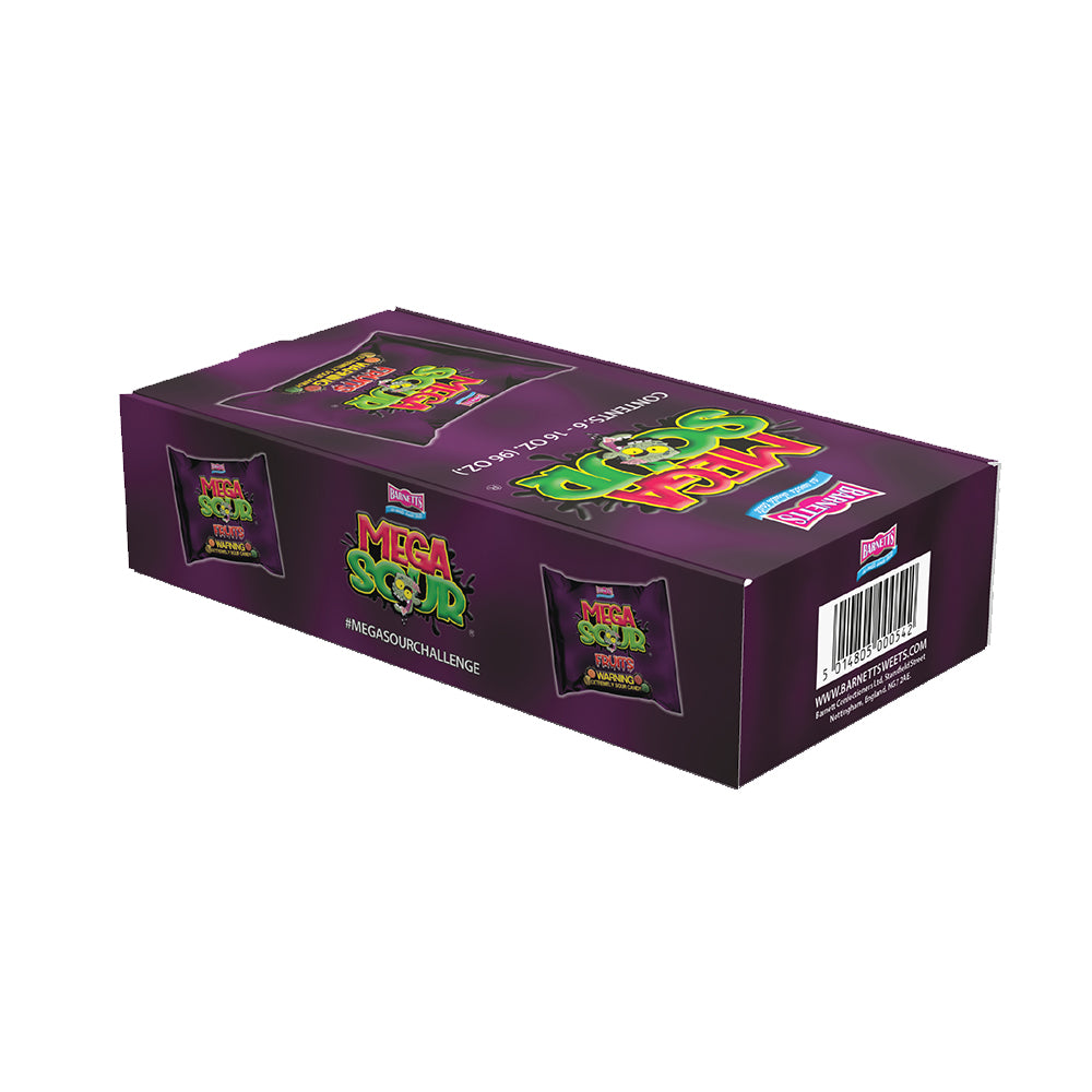 Barnett Sweets Mega Sour Candy Fruits 454g (1Lb - Box of 6)