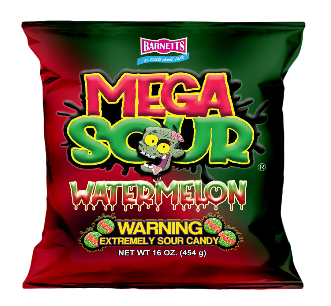 Barnett Sweets Mega Sour Candy Watermelon 454g (1Lb - Box of 6)