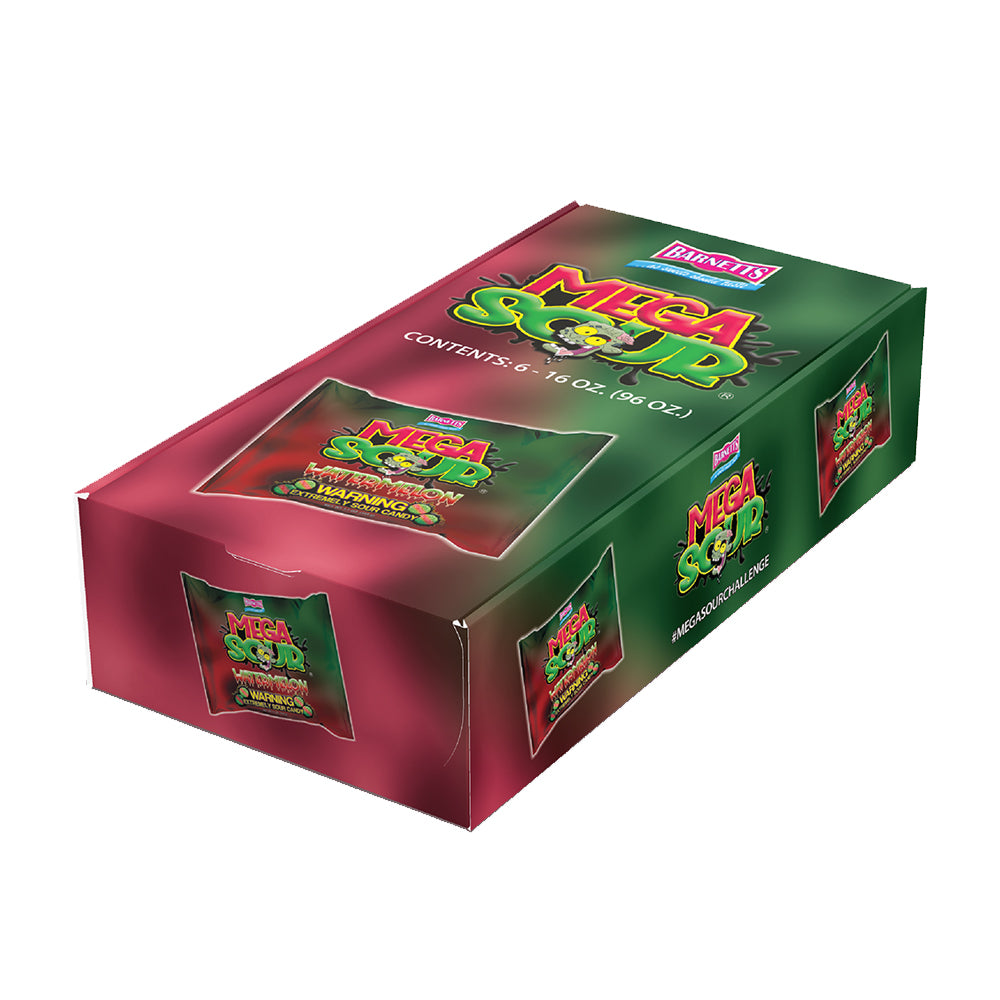 Barnett Sweets Mega Sour Candy Watermelon 454g (1Lb - Box of 6)