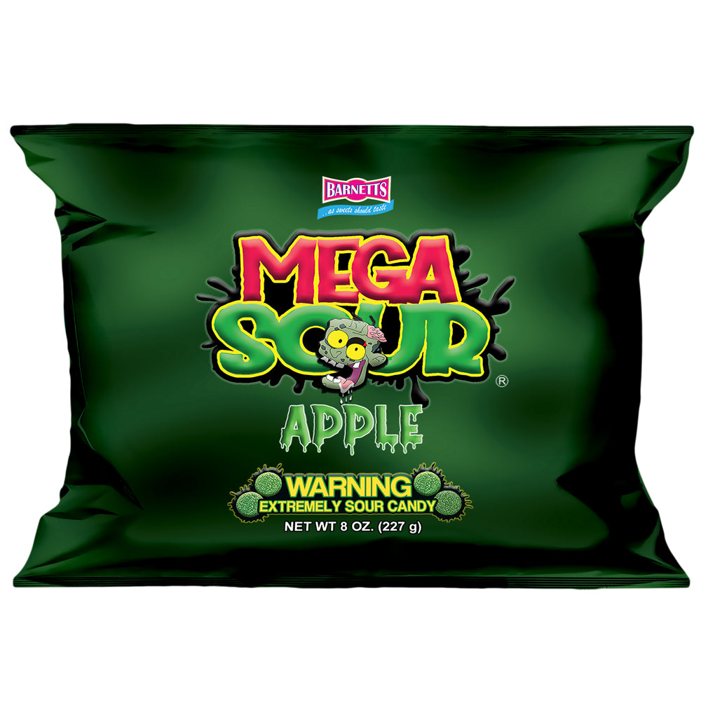 Barnett Sweets Mega Sour Candy Apple 227g (1/2LB - Box of 9)