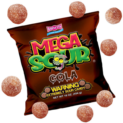 Barnett Sweets Mega Sour Candy Cola 454g (1Lb - Box of 6)