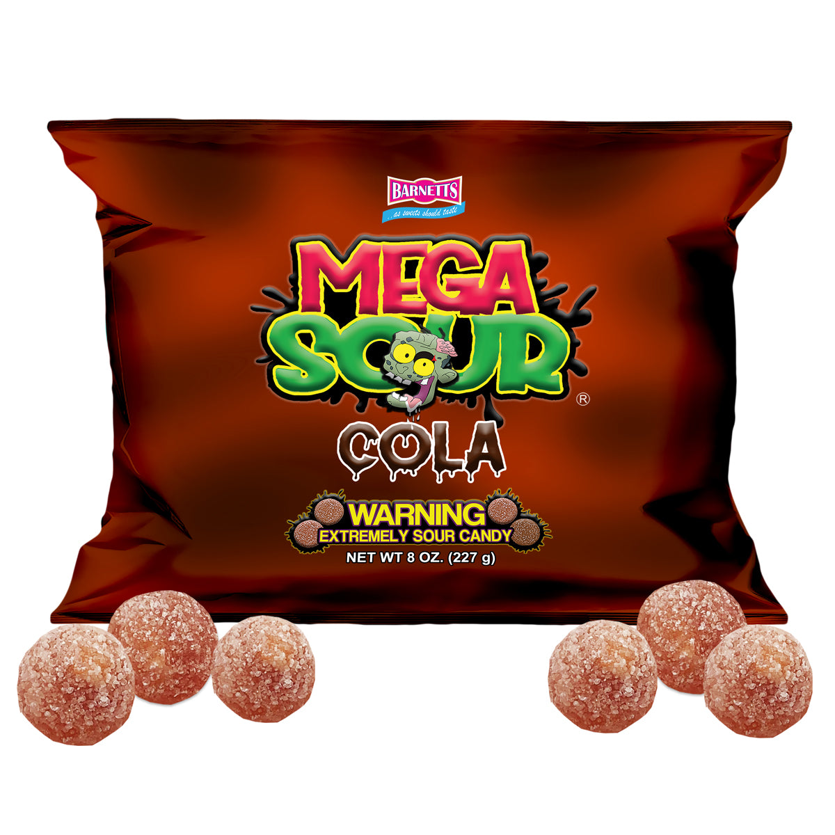 Barnett Sweets Mega Sour Candy Cola 227g (1/2LB - Box of 9)