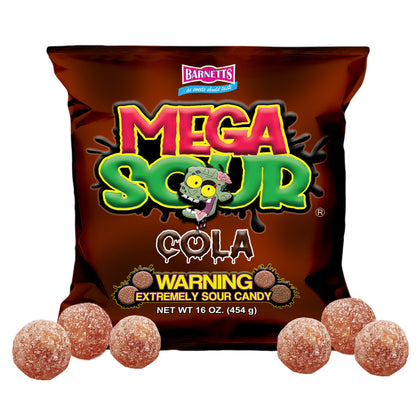 Barnett Sweets Mega Sour Candy Cola 454g (1Lb - Box of 6)
