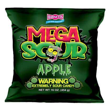 Barnett Sweets Mega Sour Candy Apple 454g (1Lb - Box of 6)
