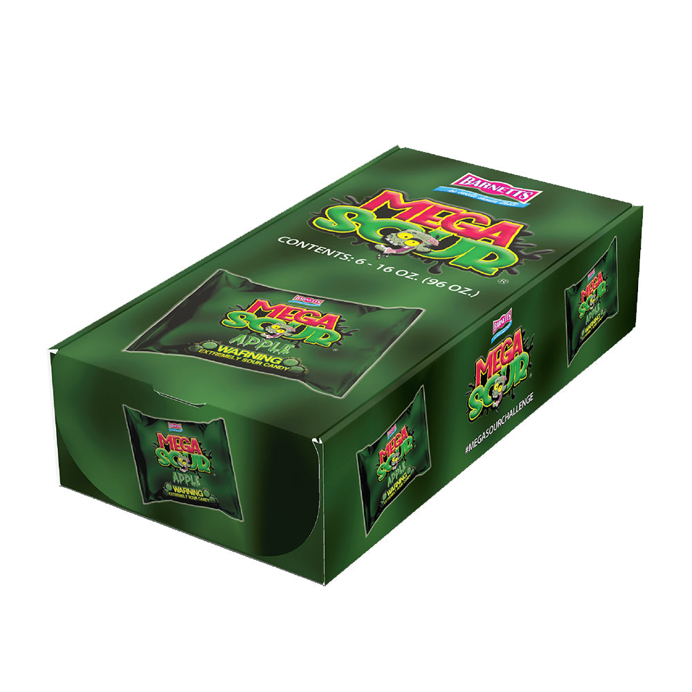 Barnett Sweets Mega Sour Candy Apple 454g (1Lb - Box of 6)