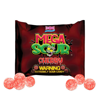 Barnett Sweets Mega Sour Candy Cherry 104g (Box of 180)