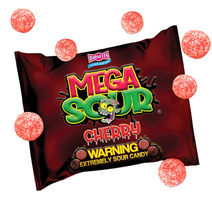 Barnett Sweets Mega Sour Candy Cherry 104g (Box of 12)
