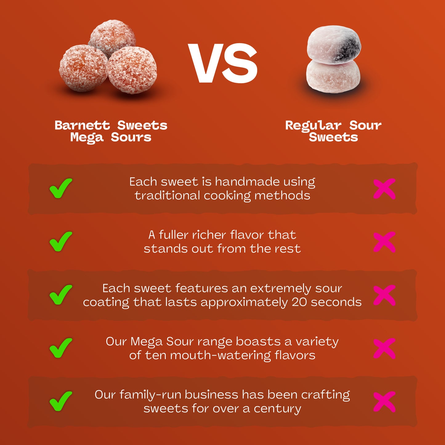 Barnett Sweets Mega Sour Candy Cola 104g (Box of 180 Bags)