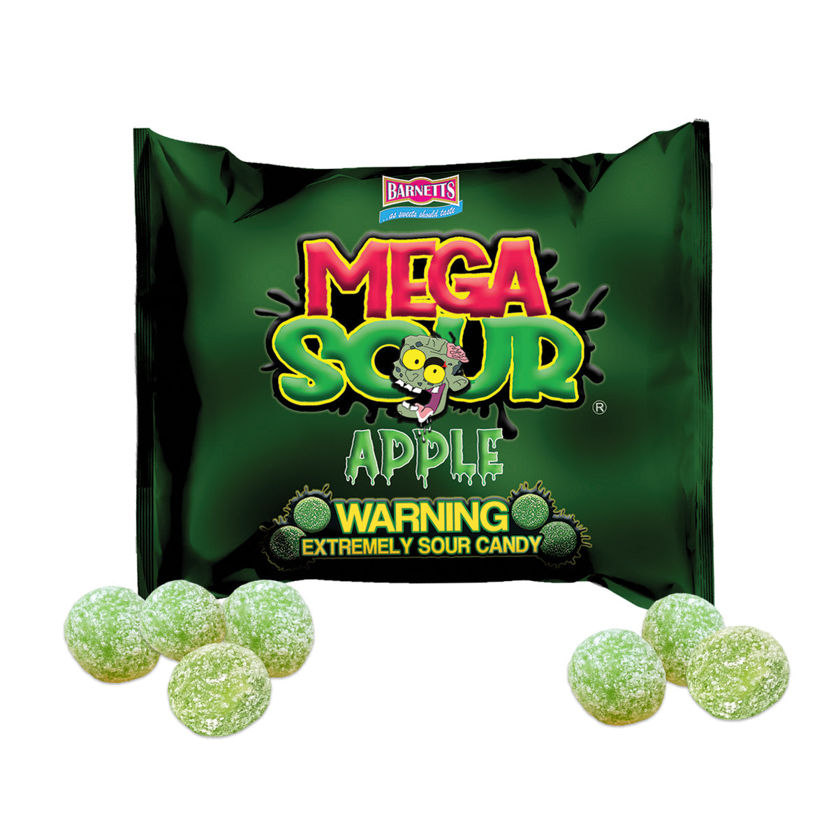 Barnett Sweets Mega Sour Candy Apple 104g (Box of 180)