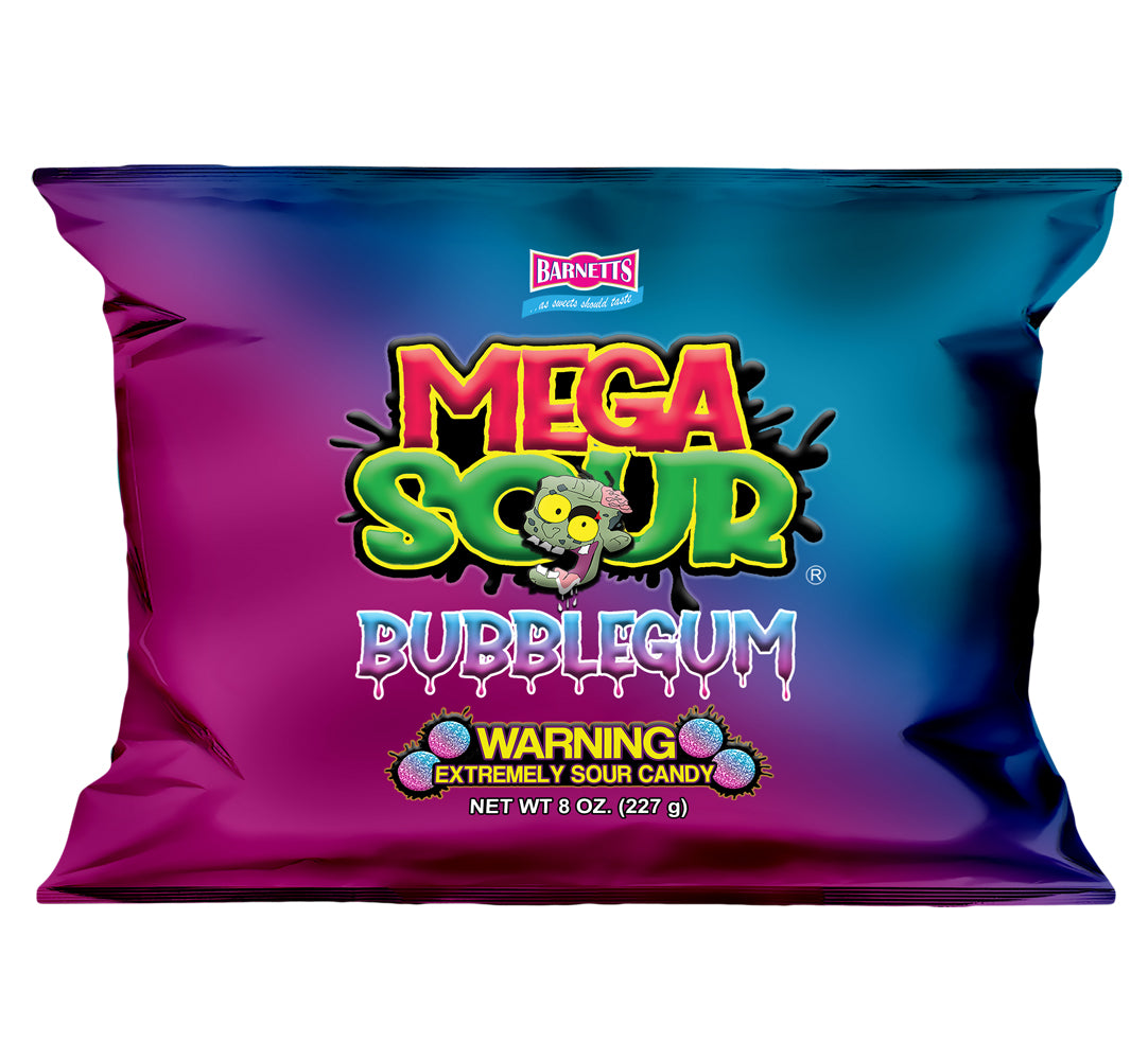 Barnett Sweets Mega Sour Candy Bubblegum 227g (1/2LB - Box of 9)