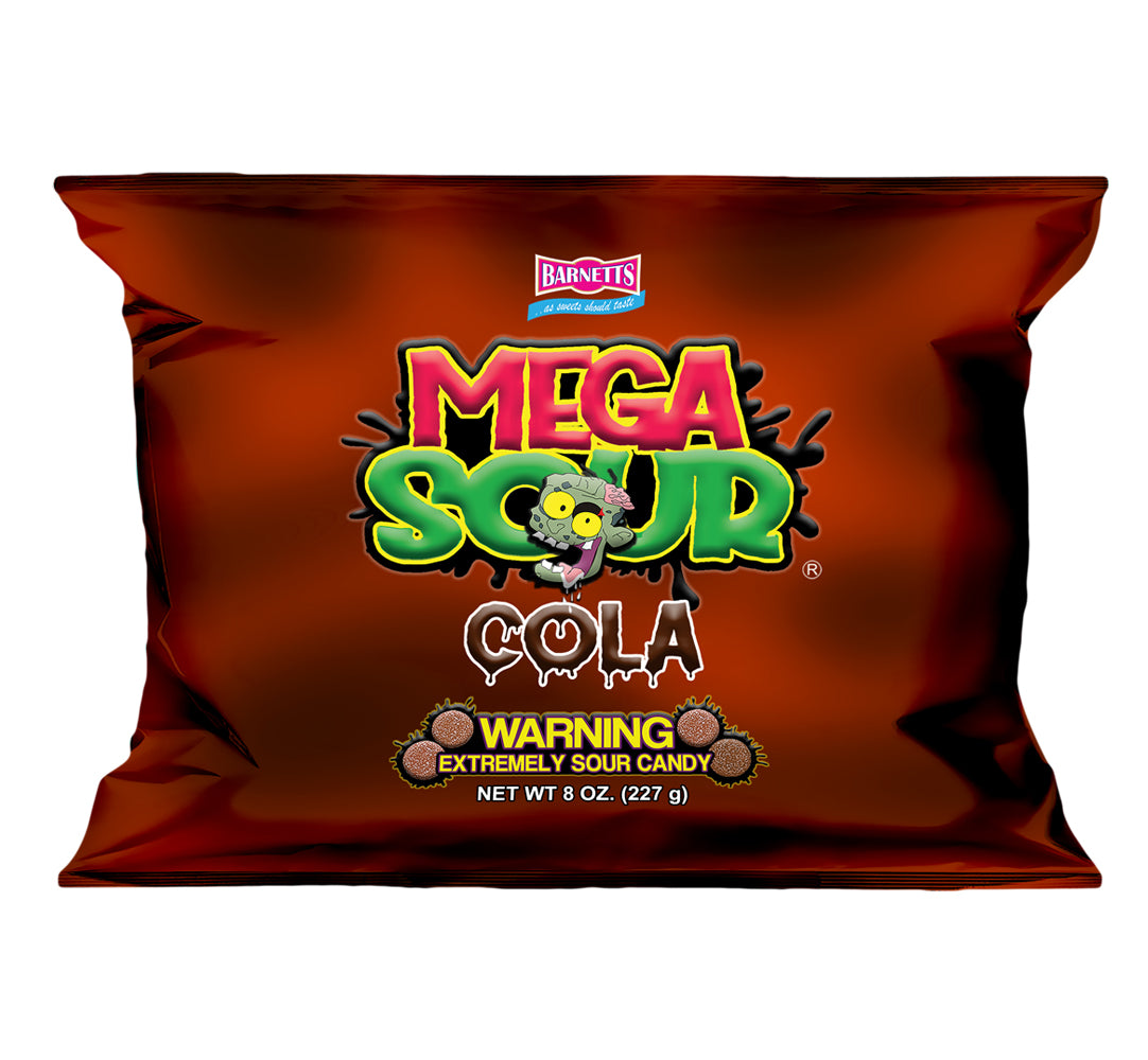 Barnett Sweets Mega Sour Candy Cola 227g (1/2LB - Box of 9)