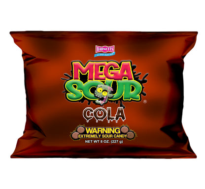 Barnett Sweets Mega Sour Candy Cola 227g (1/2LB - Box of 9)