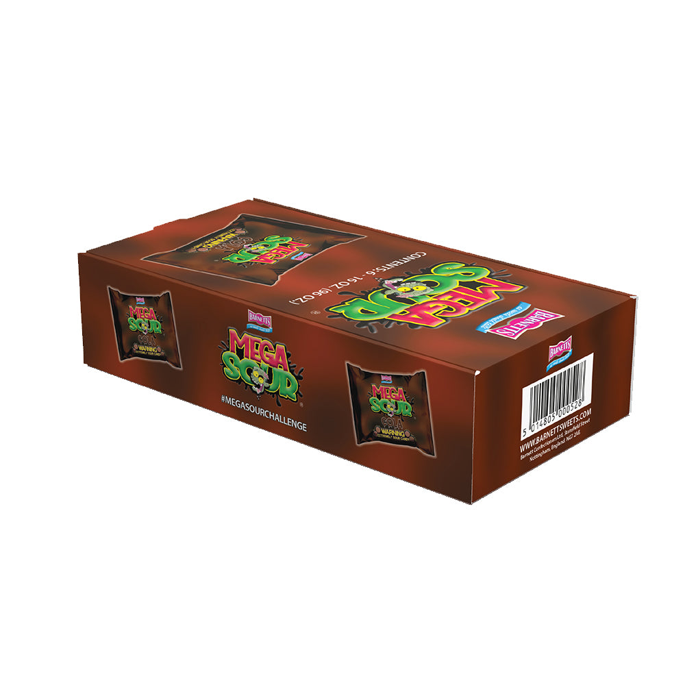 Barnett Sweets Mega Sour Candy Cola 454g (1Lb - Box of 6)