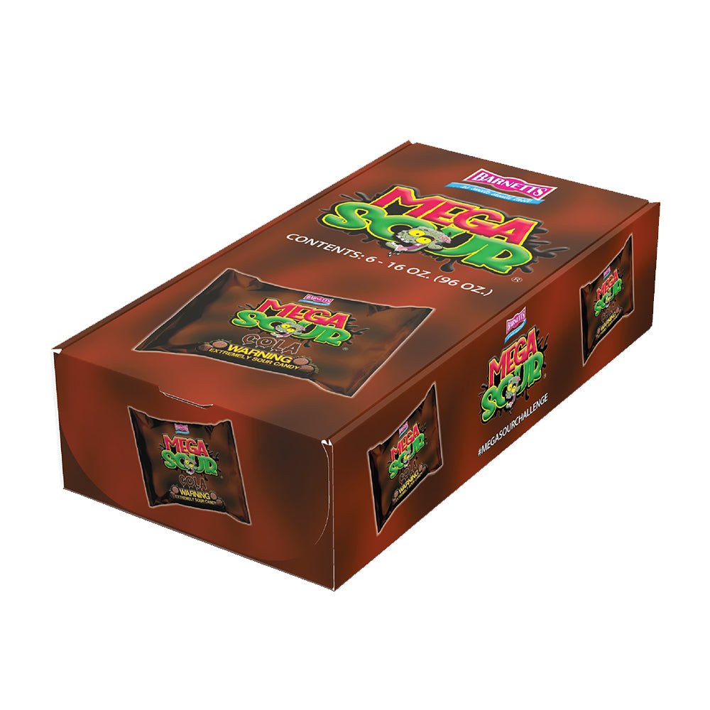 Barnett Sweets Mega Sour Candy Cola 454g (1Lb - Box of 6)