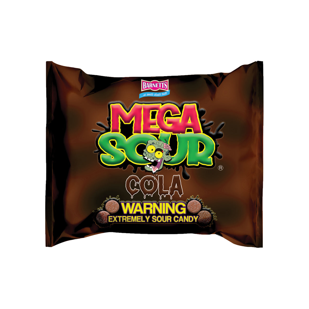 Barnett Sweets Mega Sour Candy Cola 104g (Box of 12)