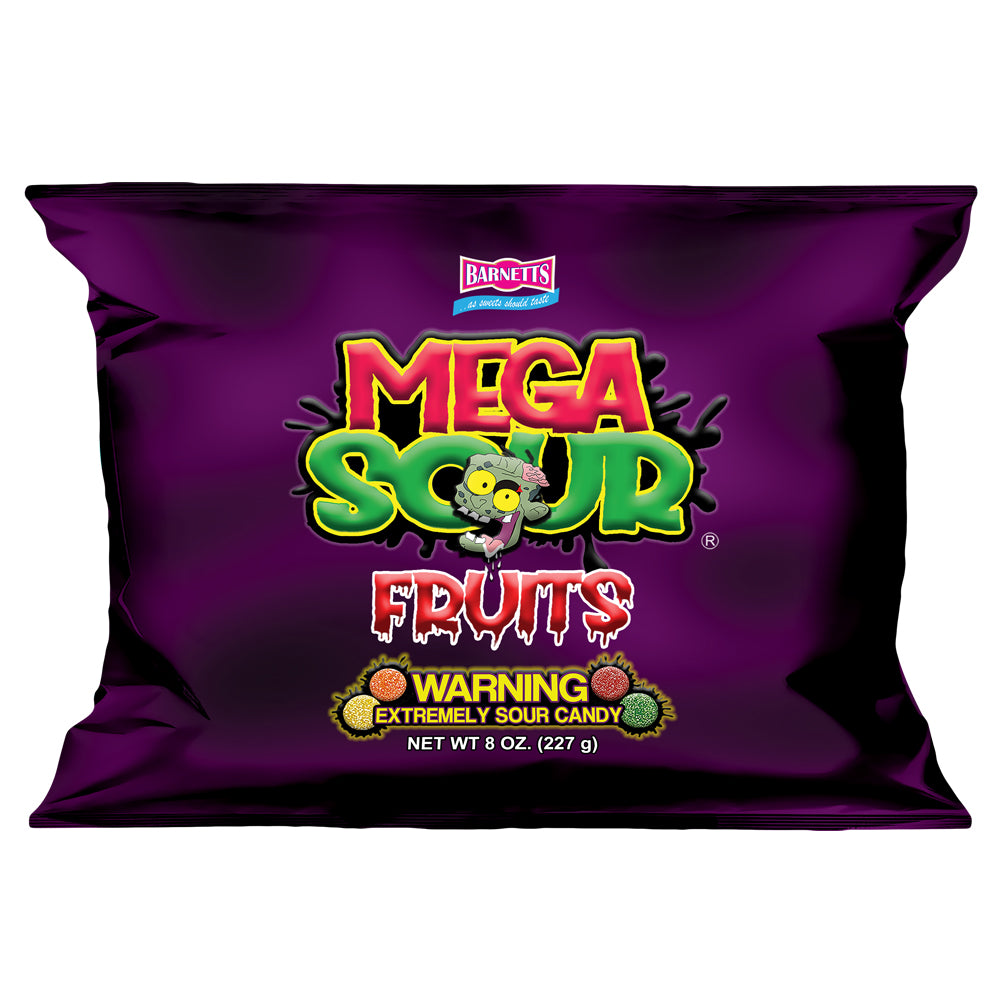 Barnett Sweets Mega Sour Candy Fruits 227g (1/2LB - Box of 9)