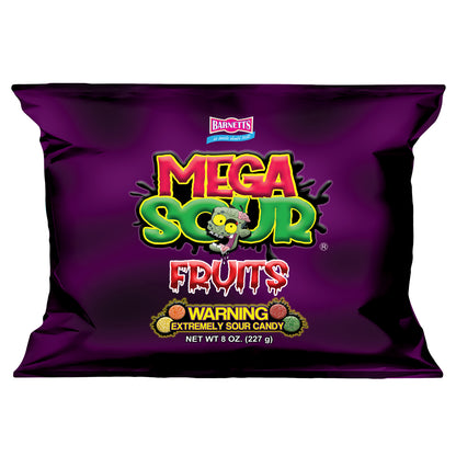 Barnett Sweets Mega Sour Candy Fruits 227g (1/2LB - Box of 9)