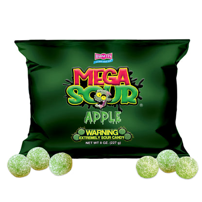 Barnett Sweets Mega Sour Candy Apple 227g (1/2LB - Box of 9)