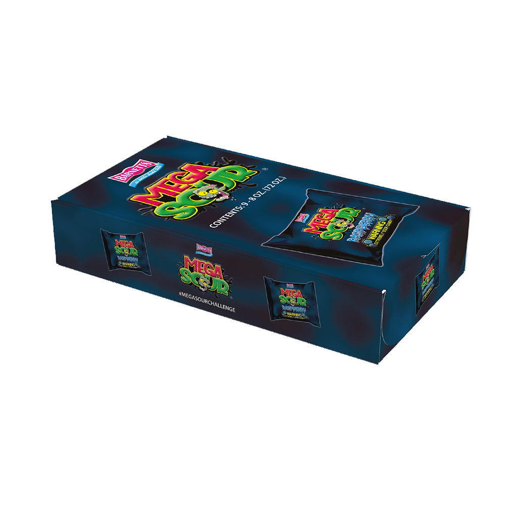 Barnett Sweets Mega Sour Candy Raspberry 104g (Box of 12)
