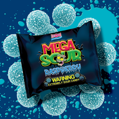 Barnett Sweets Mega Sour Candy Raspberry 104g (Box of 12)