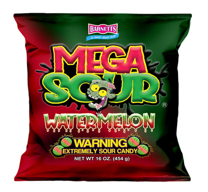 Barnett Sweets Mega Sour Candy Watermelon 454g (1Lb - Box of 6)