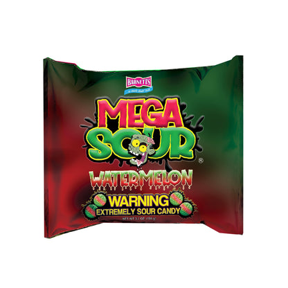 Barnett Sweets Mega Sour Candy Watermelon 104g (Box of 180)