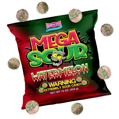 Barnett Sweets Mega Sour Candy Watermelon 454g (1Lb - Box of 6)