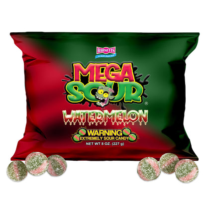 Barnett Sweets Mega Sour Candy Watermelon 227g (1/2LB - Box of 9)