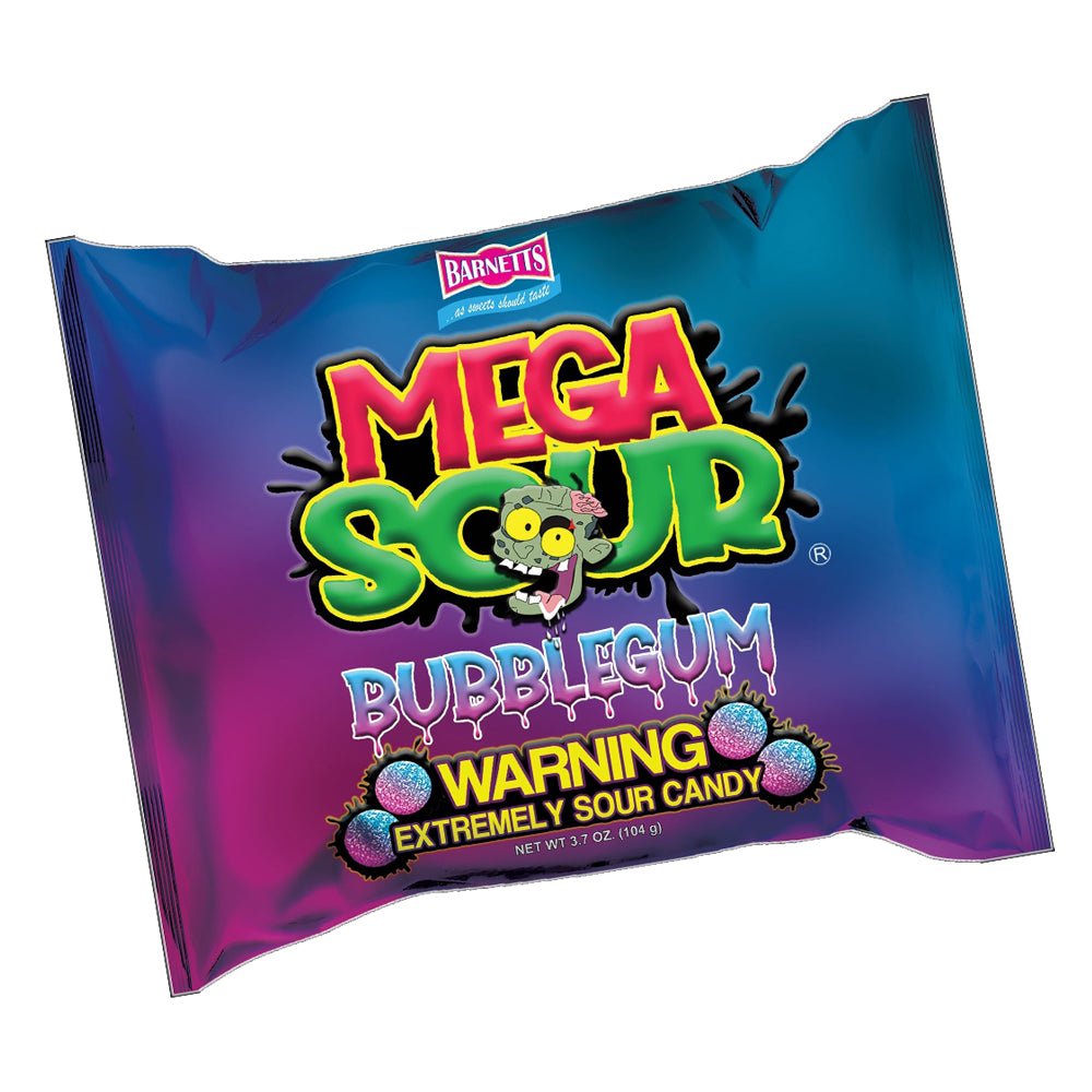 Barnett Sweets Mega Sour Candy Bubblegum 104g (Box of 12)