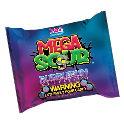 Barnett Sweets Mega Sour Candy Bubblegum 104g (Box of 12)