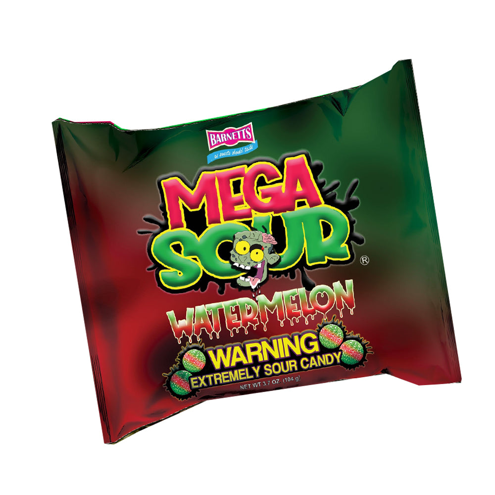 Barnett Sweets Mega Sour Candy Watermelon 104g (Box of 12)