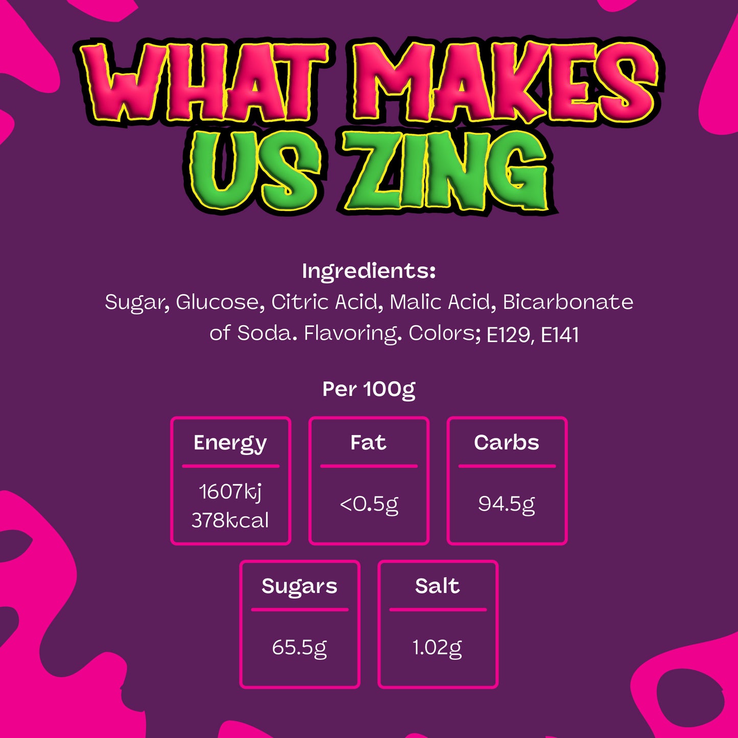 Barnett Sweets Mega Sour Candy Watermelon 227g (1/2LB - Box of 9)